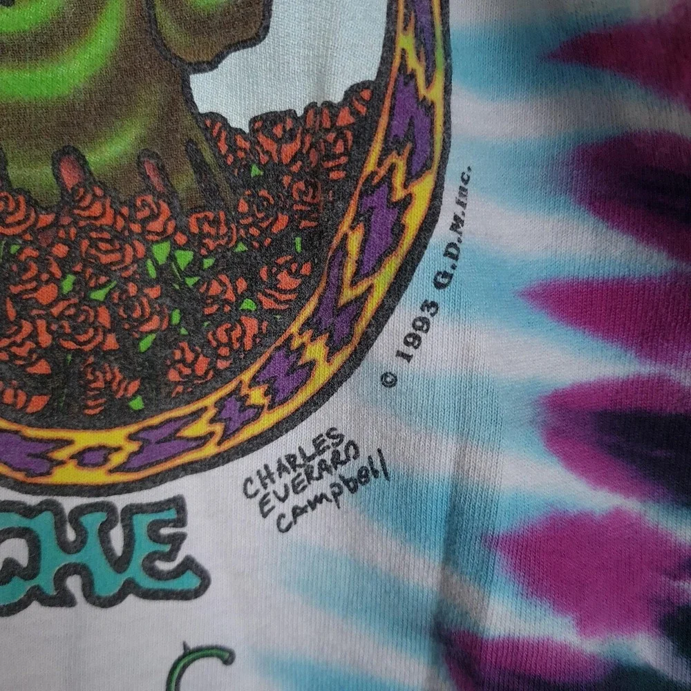 Vintage Grateful Dead Shirt Mens XL Tie Dye Seasons Of The Dead Liquid Blue - Picture 12 of 16